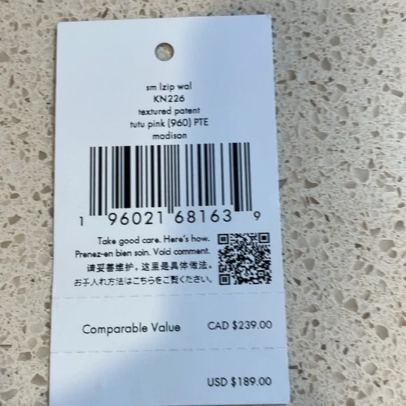 Kate Spade Madison NWT Light Pink Leather Wallet MSRP $189 - Picture 9 of 9